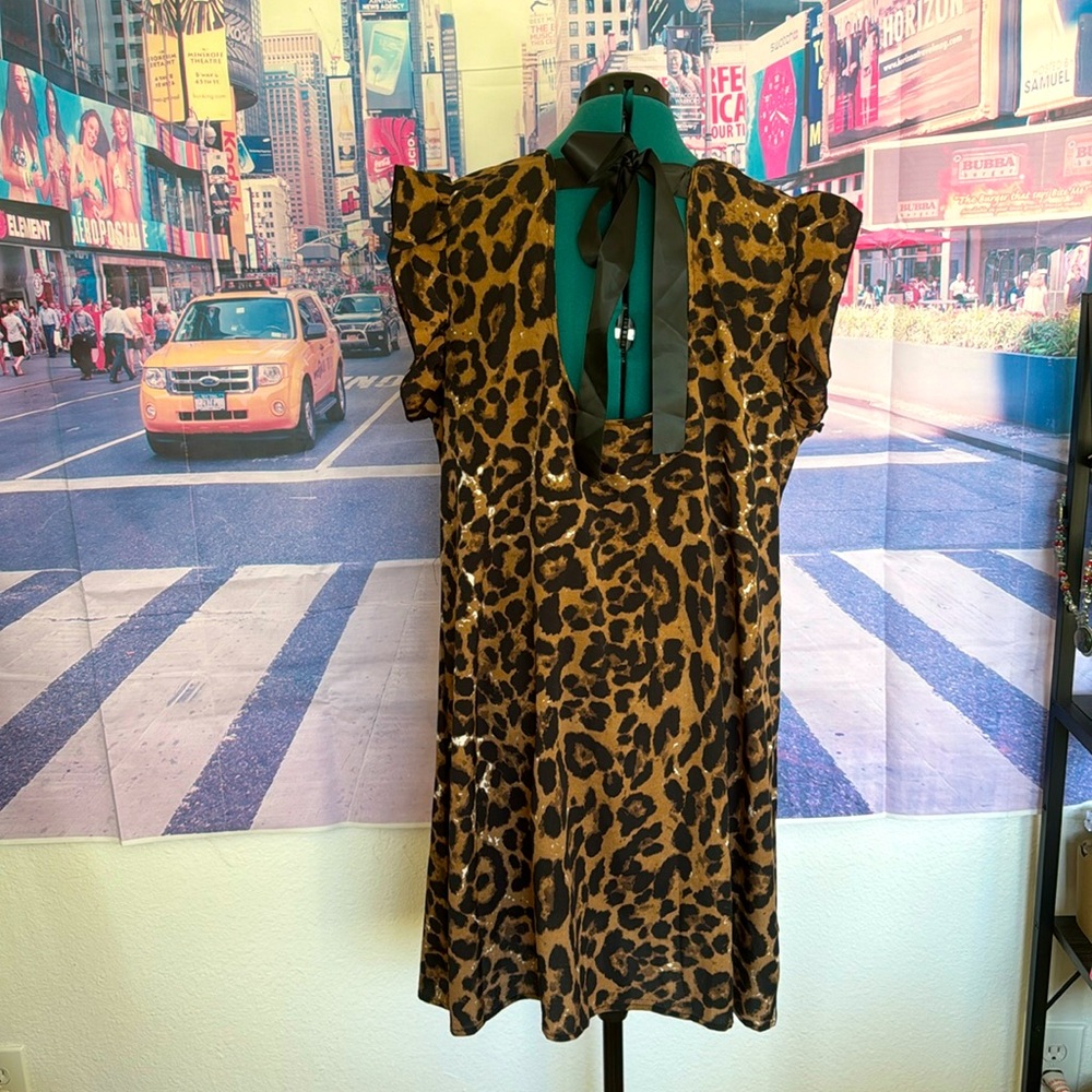 Leopard Print Dress 3X
